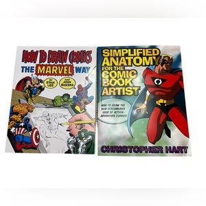 Bundle of two learn to draw comic drawing books in like new condition